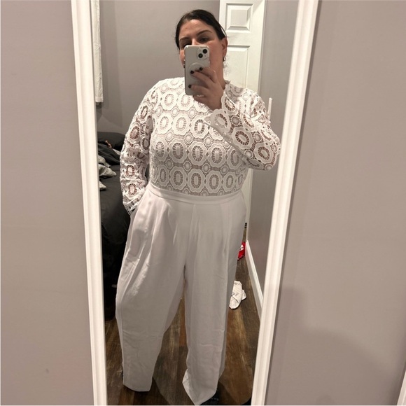 Eloquii Lace Wide Leg Jumpsuit - Picture 7 of 16